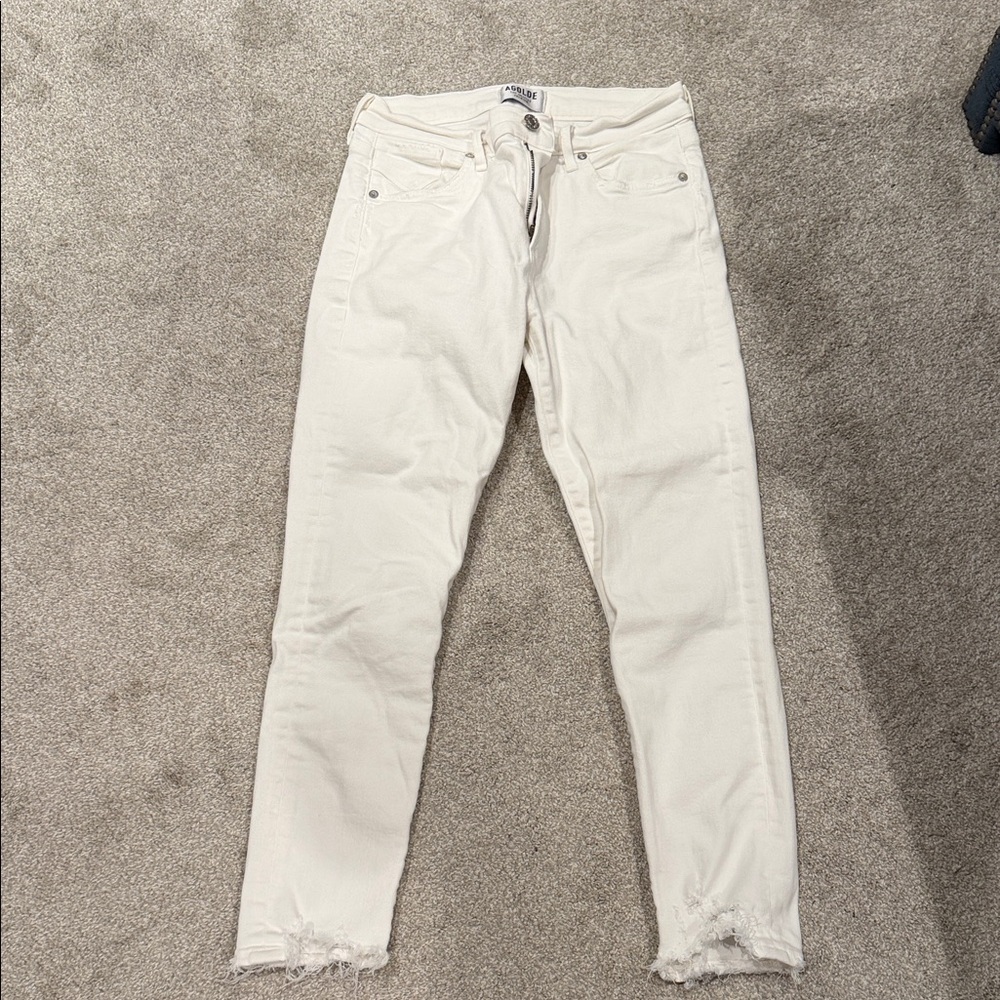 Agolde Women's Skinny Jeans in white